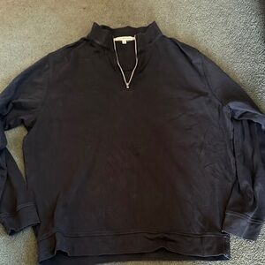 Peter Millar Men's Navy Zip-Up Sweater